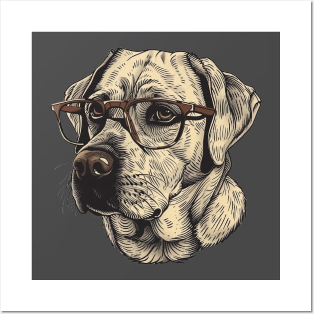 Labs with Specs: Smarter Than Your Average Pup! Wall Art by Carnets de Turig